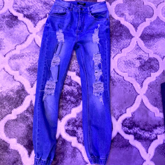 Denim Jogger - Small Blue Wash - Picture 1 of 6